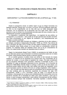 Edward C. Riley, introducción al Quijote, Barcelona, Crítica, 2000