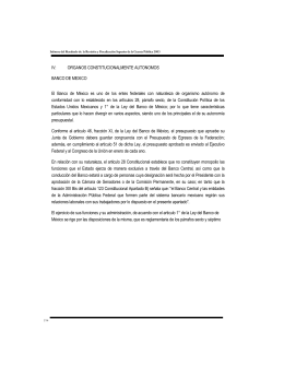 IV: ORGANOS CONSTITUCIONALMENTE AUTONOMOS BANCO
