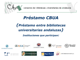 Guía préstamo CBUA - CbuA::: Consorcio de Bibliotecas