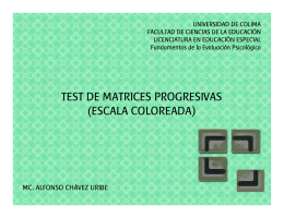TEST DE MATRICES PROGRESIVAS (ESCALA COLOREADA)