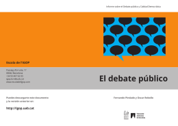 El debate público - IGOP