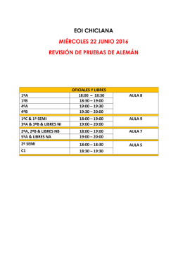 eoi chiclana miércoles 22 junio 2016 revisión de pruebas de alemán