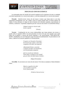 principales tipos de estrofas
