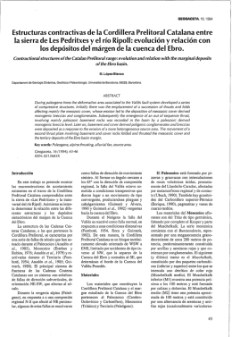 Estructuras contractivas de la Cordillera Prelitoral Catalana entre la
