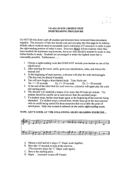 7-8 ALL-STATE CHORUS IES`T SIGHIREADEVG PROCEDURE Do