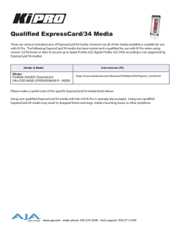 Qualified ExpressCard/34 Media