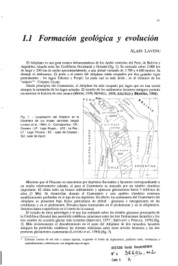 Formacion geologica y evolucion - Horizon documentation-IRD