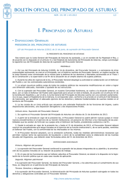 Ley del Principado de Asturias 2/2013, de 21 de junio, de supresión