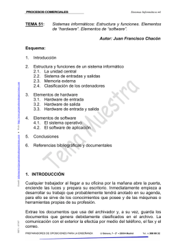 Sistemas informáticos: Estructura y funciones. Elementos de