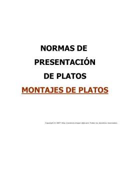 normas de presentación - Asignatura de Alimentación Institucional