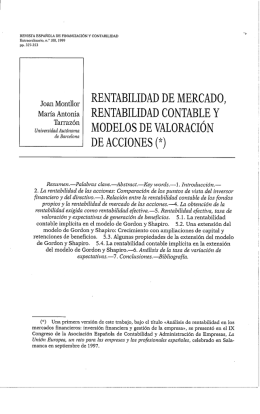 rentabilidad de mercado, rentabilidad contable y modelos