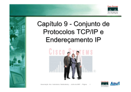 Capítulo 9 - Conjunto de Protocolos TCP/IP e Endereçamento IP