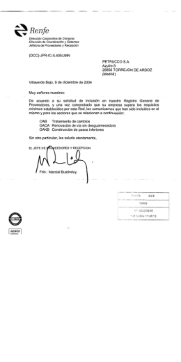 Registro proveedores Renfe