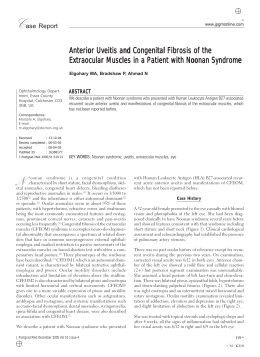 Anterior Uveitis and Congenital Fibrosis of the Extraocular Muscles