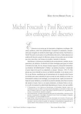 Michel Foucault y Paul Ricoeur: dos enfoques del discurso