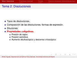 Tema 2: Disoluciones - Universidad Autónoma de Madrid