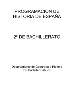 proyecto curricular de historia de españa