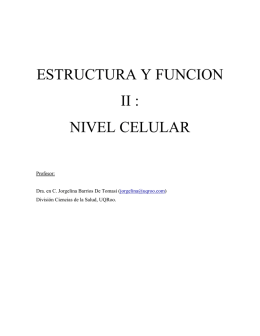estructura y funcion ii : nivel celular