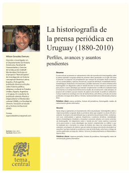 La historiografía de la prensa periódica en Uruguay (1880