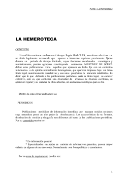 Hemerotecas - Bibliotecas Universidad de Salamanca