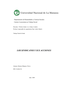 los sindicatos y sus acciones
