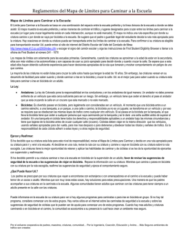 Reglamentos del Mapa de Límites para Caminar a la Escuela