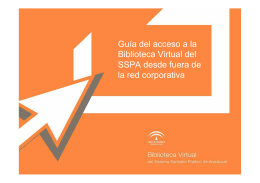 Guía del acceso a la Biblioteca Virtual del SSPA desde fuera de la