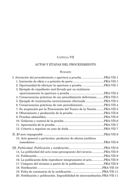 actos y etapas del procedimiento i. Iniciación del procedimiento y