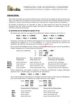 Formulación de los oxoácidos