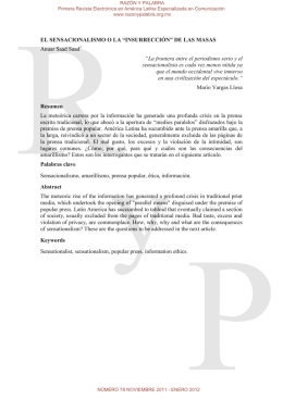 El sensacionalismo o la “insurrección” de las masas