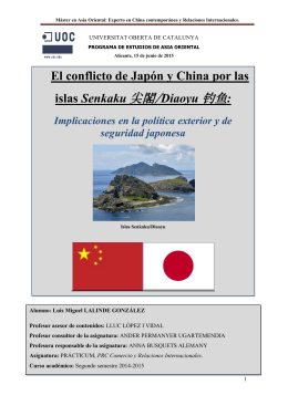 El conflicto de Japón y China por las islas Senkaku/Diaoyu