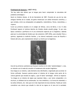 La teoría de Ferdinand Saussure