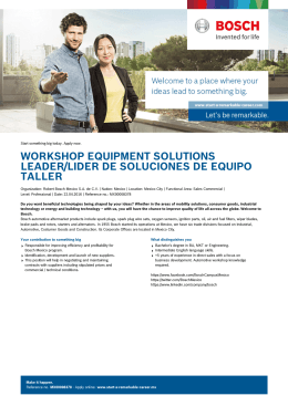 workshop equipment solutions leader/lider de soluciones de equipo