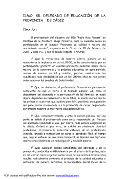 manifiesto y firmas IES Picasso Chiclana