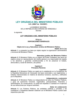 ley orgánica del ministerio público
