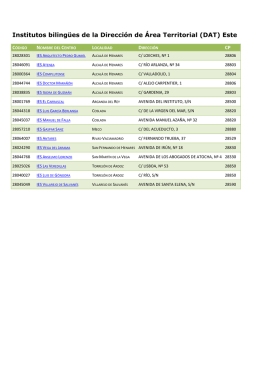 Listado IES Bilingües DAT Este curso 2014_2015