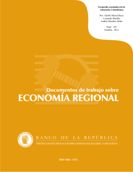 Geografía económica de la Amazonia Colombiana