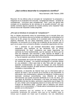 ¿Qué conlleva desarrollar la competencia científica?