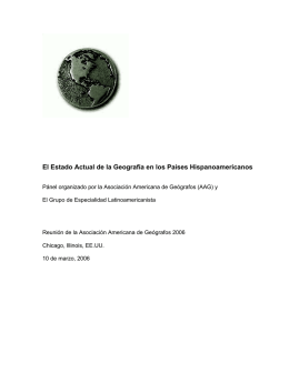 El Estado Actual de la Geografía en los Países Hispanoamericanos