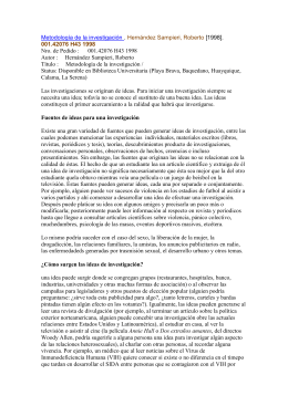 Metodología de la investigación . Hernández Sampieri, Roberto