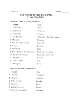 Los Países Hispanohablantes y las Capitales