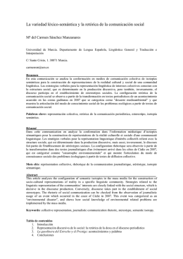 La variedad léxico-semántica y la retórica de la comunicación social