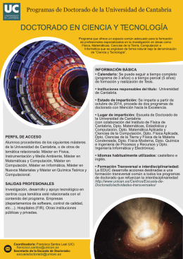 doctorado en ciencia y tecnología