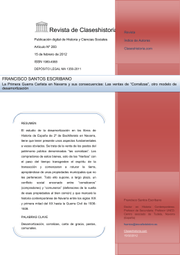 La Primera Guerra Carlista en Navarra y sus consecuencias: Las