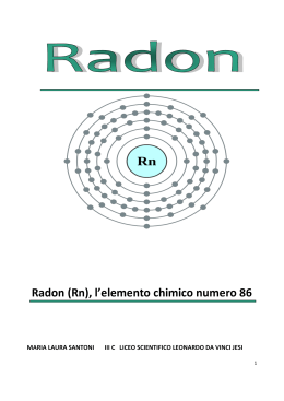 Radon (Rn), l`elemento chimico numero 86
