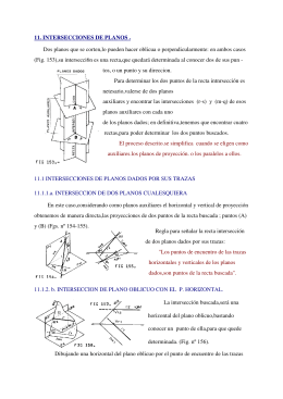 11. INTERSECCIONES DE PLANOS . Dos planos que se corten,lo