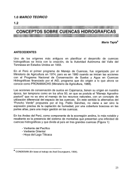 conceptos sobre cuencas hidrograficas