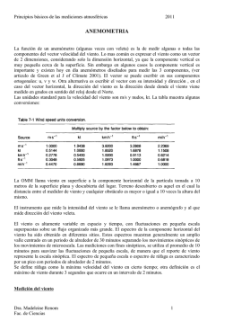 anemometria - Unidad de Ciencias de la Atmósfera