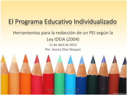 El Programa Educativo Individualizado