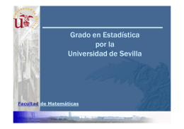 Grado en Estadística. Universidad de Sevilla